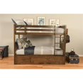 thumbnail image 4 of Pemberly Row Twin Wood Bunk Bed and Trundle Bed in Brown-Mattresses Not Included, 4 of 7