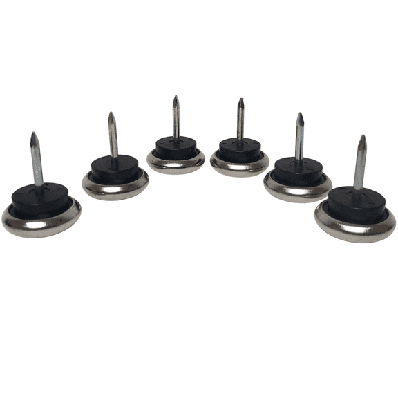 Leg Daddy 7/8" Nickel Plated Steel Furniture Glide, Set of 6