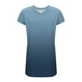 thumbnail image 4 of LOVZFMLL Summer Dresses for Women Casual Loose T-Shirt Shift Dress V Neck Cap Short Sleeve Solid Basic Daily Outfits Light Blue XL, 4 of 5