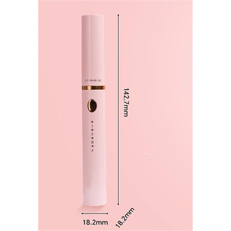 360° Heated Lash Brush Rechargeable with 3 Brush Heads & 3 Temp & 5s Fast Heating【Lengthen/Define/Curler】 3-in-1 Lash Curler for All Types of Lashes 【pink】