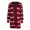 thumbnail image 3 of HongQid Women's Long Sleeve Cute Cardigan Sweaters V Neck Open Front Ribbed Knit Sweater Coat, 3 of 5