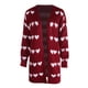 thumbnail image 3 of HongQid Women's Long Sleeve Cute Cardigan Sweaters V Neck Open Front Ribbed Knit Sweater Coat, 3 of 5