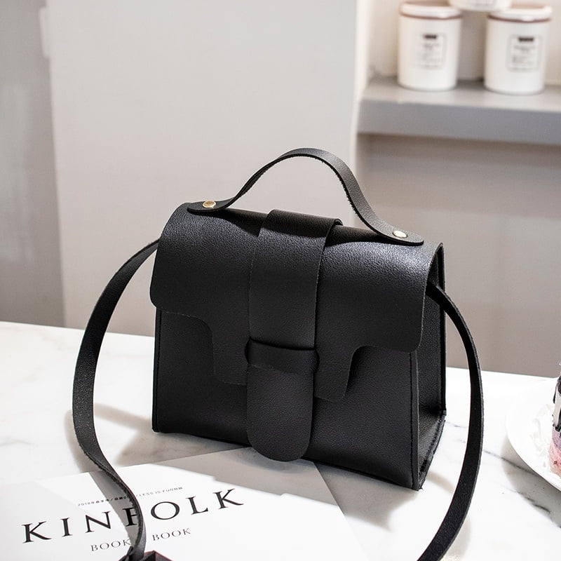 faux leather crossbody messenger bag