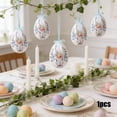 thumbnail image 5 of Easter Foam Egg Decorations, Set of Floral and Polka Dot Foam Easter Eggs, Spring Home Decor for Table Centerpiece, Easter Wreath and Basket Filler, Festive Indoor Outdoor Decor(White,B), 5 of 6