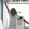 thumbnail image 2 of TR106 Portable Mini Radio,AM FM,with Sleep Timer,Built-in Speaker,3.5mm Headphone Jack (Silver), 2 of 5
