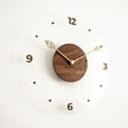 thumbnail image 4 of Reloj de pared nórdico Zulema 14 pulgadas Madera maciza Acrílico Silencioso, 4 of 8