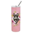 thumbnail image 3 of Carolines Treasures CK4214TBL20 Scottish Terrier Pink Flowers Stainless Steel 20 oz Skinny Tumbler 20 oz multicolor, 3 of 4