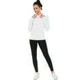 thumbnail image 6 of NELEUS Womens UPF 50+ Hooded Athletic Jackets High Collar Full Zipper with Thumb Holes Ponytail Hole and Pockets,White,US Size 2XL, 6 of 8