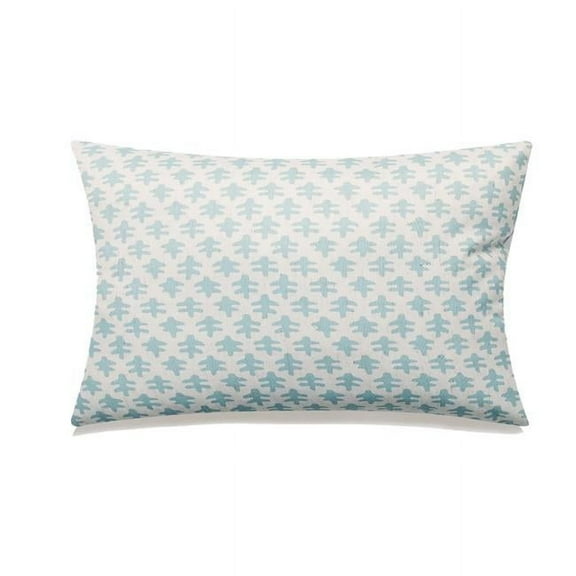 MDR Trading Inc. HU-MP1420ICOLBLOP Blue Oak Leaves On White Lumbar With Polyester Insert Pillow