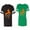 Men Black / Women Green, variant on Clyde Bonnie Matching Couple Cotton Jerseys (Men Black / Women Black) (Men M / Women M)