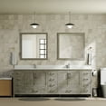 thumbnail image 2 of Jacques 84 in. W x 22 in. D Distressed Grey Double Bath Vanity and White Quartz Top, 2 of 9