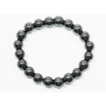 thumbnail image 2 of Natural Hematite 8mm Round Shape Smooth Cut Beads Stretchable Bracelet for Men & Women., 2 of 2