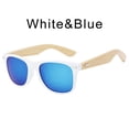 thumbnail image 1 of Gafas de sol coloridas con película de color de bambú para hombres y mujeres Gafas de sol de PC con patas de bambú, 1 of 4