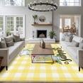 thumbnail image 3 of Non-Slip Rug Pad Rugs Summer Lemons Glass Cup Rectangle Area Rugs 5x7Ft Soft Carpet Pads for Living Room Kids Room, Yellow White Check, 3 of 9