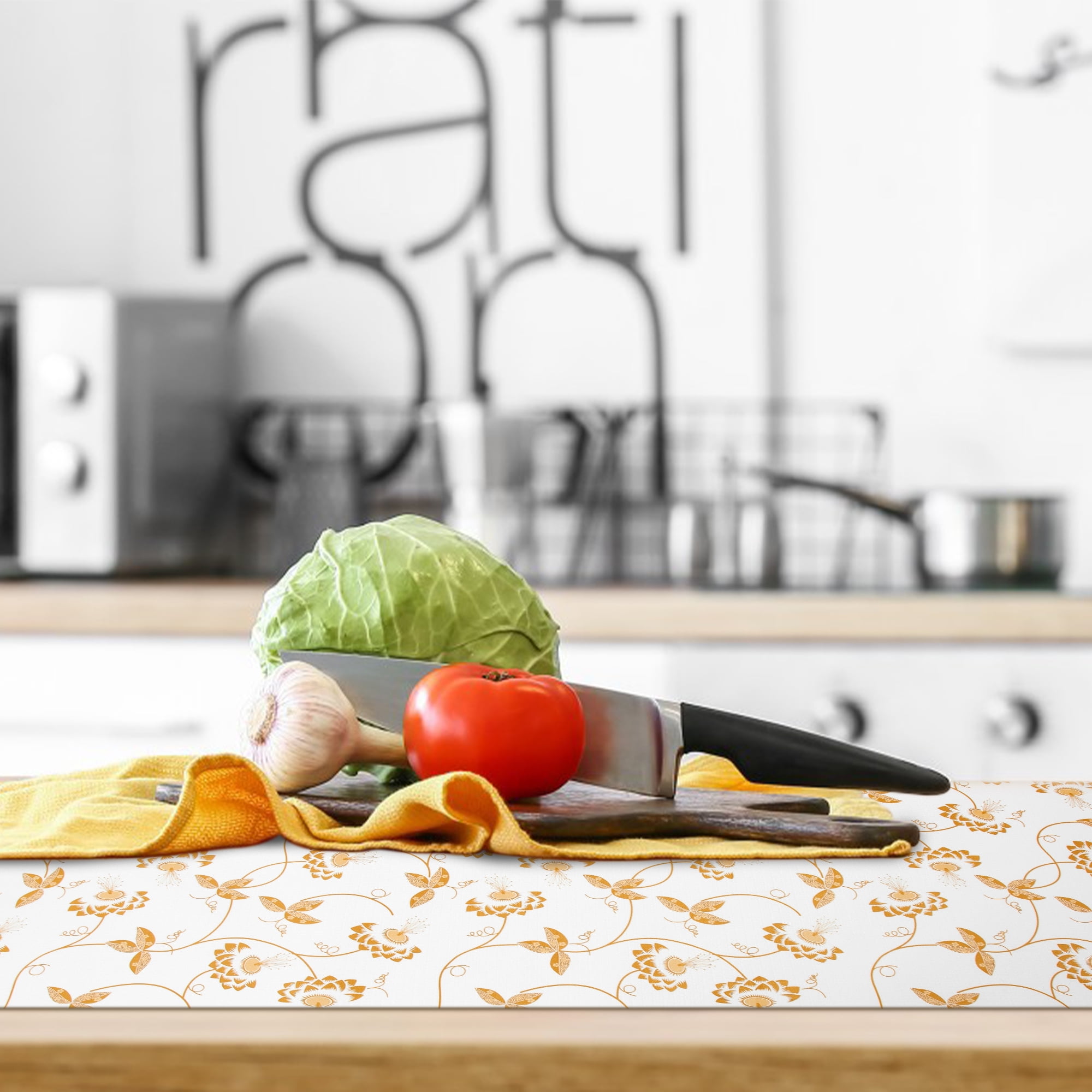 RAY STAR Non-Adhesive Shelf Cabinets 15.7''x48'' Drawer Liner, Non-Slip Washable Refrigerator Drawers Mat for Kitchen Shelves