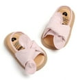 thumbnail image 3 of Infant Baby Girls Summer Sandals with Flower Soft Sole Newborn Toddler First Walker Crib Dress Shoes 0-18Months, 3 of 9