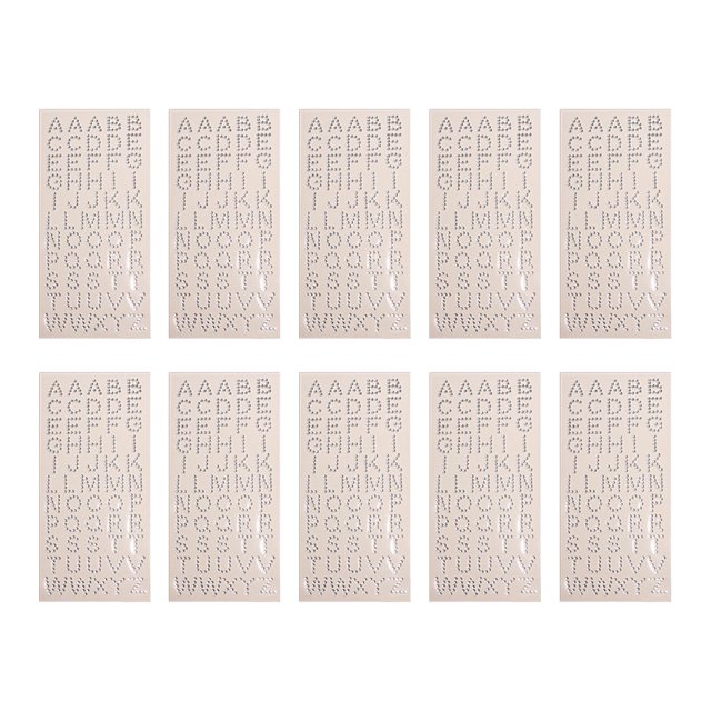 10 Sheets English Letters Sticker Adhesive Ornament Numbers Decals Three-dimensional Acrylic Label Gift Computer Supply Rhinestone Letters