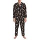 thumbnail image 3 of Fotbe Jumping Skull Pijama de Hombre con Estampado de Manga Larga, Conjunto de 2 Piezas, Ropa de Dormir Suave y Cómoda con Bolsillos-Small, 3 of 7