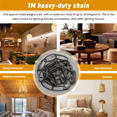 thumbnail image 6 of Biudunm 1M Heavy Duty Chain For Vintage Chandelier Hanging Lamp,Pearl black, 6 of 8