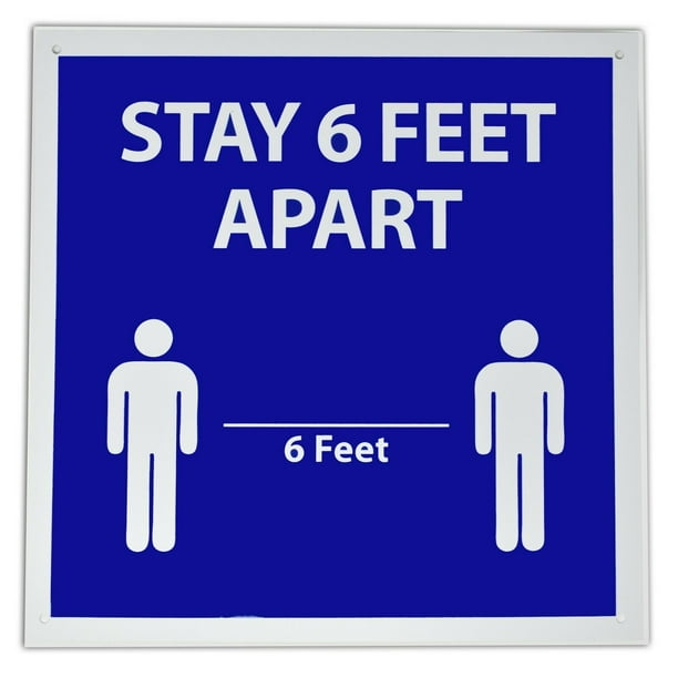 Large Stay 6 Feet Apart Retail Sign