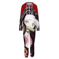 thumbnail image 4 of Demon Slayer Nezuko Unisex Onesie Pajamas Zipper Jumpsuit Hooded One Piece Sleepwear for Family Mens Womens, 4 of 8