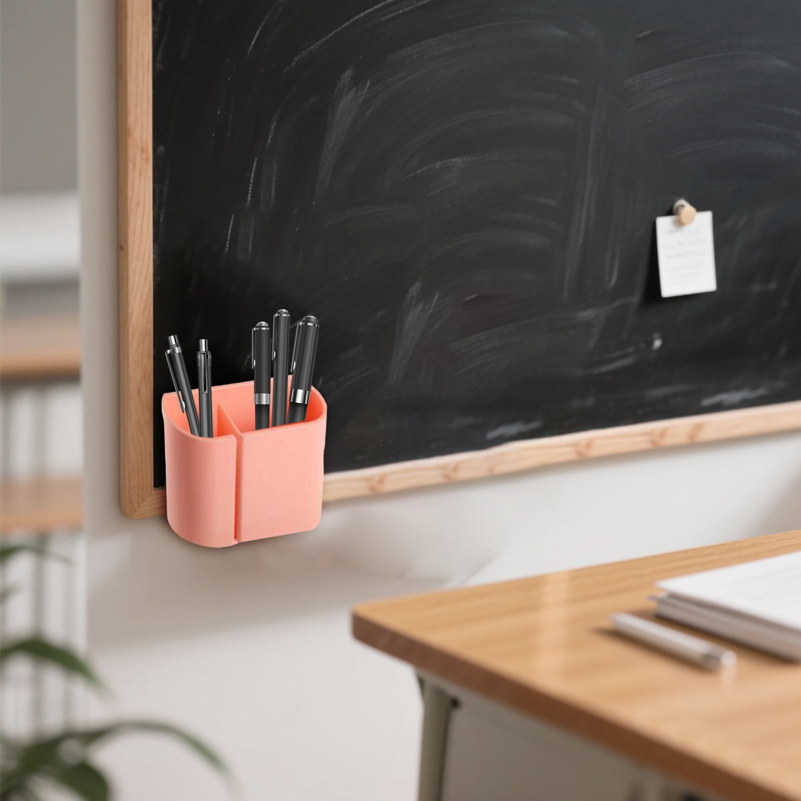 Pen Holder for Refrigerator and Whiteboard, Dry Erase Marker Holder with Generous Compartments, Strong Storage for Pens Pencils Locker Accessories 6 Pcs