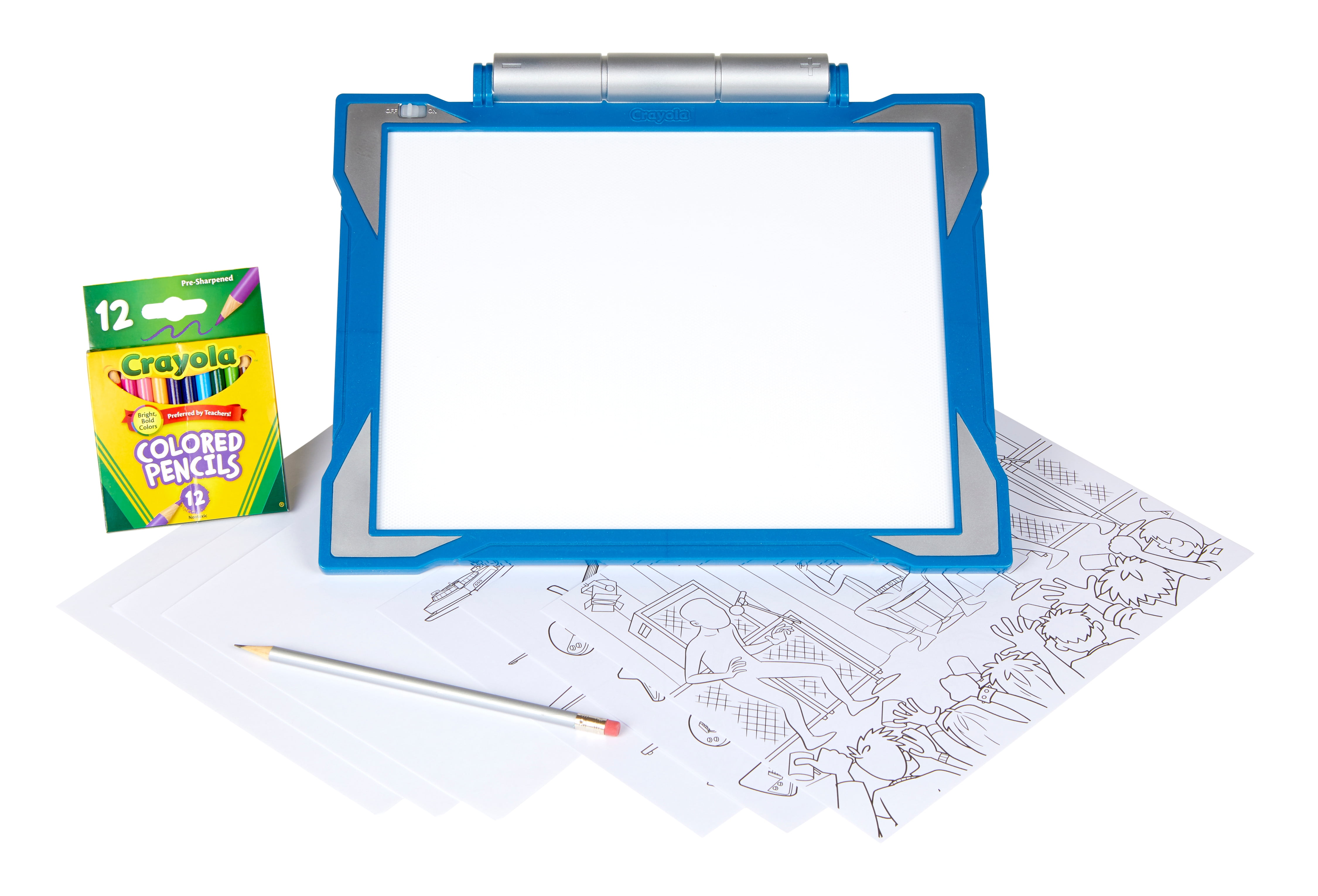  Crayola Light Up Tracing Pad with Night Mode and Colored Pencil  Set, Gift, Ages 6, 7, 8, 9, 10 : Toys & Games