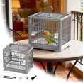 thumbnail image 2 of SIfdSeng Bird Cage Travel Bird Cage Portable Bird | Small Birds Lightweight Parrots Cage with Standing Pole Detachable Tray Hook Handle Easy Transport Bird For, 2 of 5