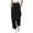 Black, variant on Gibobby Women's Sweatpants Fall and Winter Solid Color Casual Cargo Pants Crawl Wide Leg Straight Pants(Black,S)