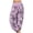 01#Purple, variant on Women Floral Printed Elastic High Waist Harem Pants Loose Fit Plus Size Stretch Boho Casual Long Trousers Purple L