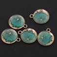 thumbnail image 4 of Pendientes colgantes Zulema de estrella y aleación Verde, 4 of 8