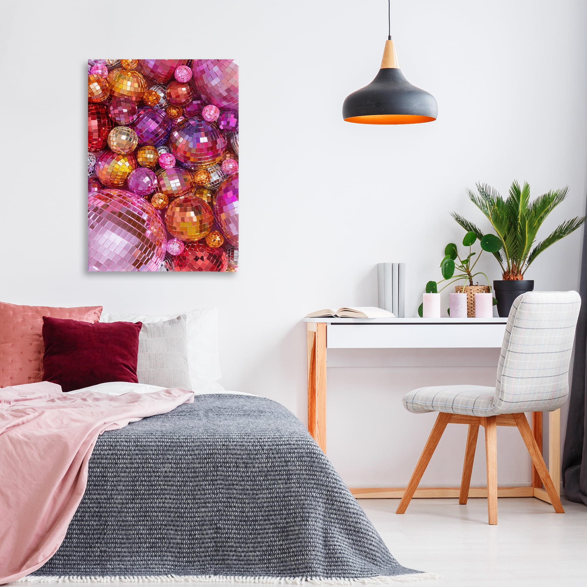 Stupell Industries Various Size Disco Balls Performing Arts Painting Gallery Wrapped Canvas Art Print Wall Art, 24 x 36