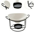 thumbnail image 6 of Oil Burner Wax Melt Warmer Aroma Diffuser with Metal Frame and Ceramic Bowl for Spa Yoga Room Meditation, 6 of 9