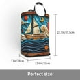 thumbnail image 2 of Salouo Whimsical Sailboat Ocean Art for Dirty Clothes Hamper,Extra Large Hamper Basket Bin 1-Pack Big Laundry Baskets with Handles Laundry Hampers Fits for Bedroom & Living Room, 2 of 5