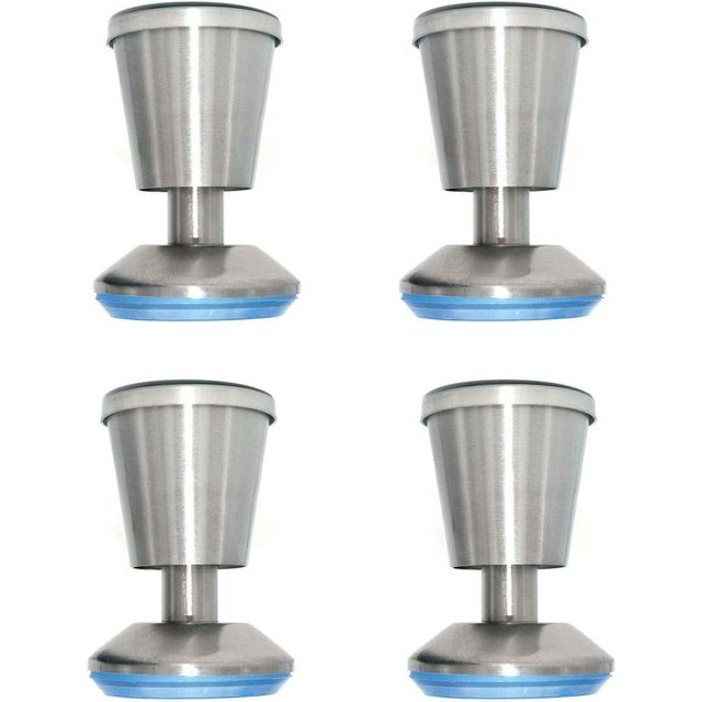 Juego de 4 patas para muebles XCF Acero inoxidable 80 mm altura ajustable 0-5 mm