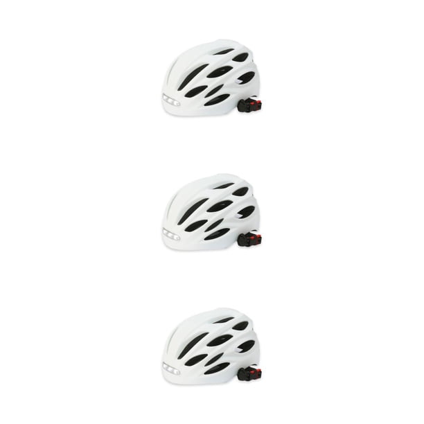 Casco de bicicleta Naiovety duradero con luz LED Alto rendimiento impermeable Transpirable blanco L