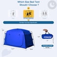 thumbnail image 4 of Carpa de Cama Portátil Porayhut para Privacidad para Dormir Tamaño Completo Azul, 4 of 9