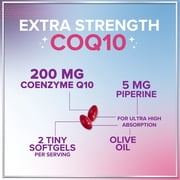 Coenzyme Q10 200mg per Serving Supplement - Ultra High Absorption, Antioxidant for Heart Health & Energy Production Support - CoQ10 (Ubiquinone) Co Q 10 Supplement & Vitamins 100mg Each, 120 Softgels