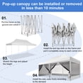thumbnail image 6 of HOTEEL 10x20 Heavy Duty Canopy Tent, Pop up Canopies with Netting Screened ,Waterproof Ez up Canopy with Sidewalls, Outdoor Instant Party Tent for Backyard,White, 6 of 11
