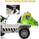 thumbnail image 3 of Historyli Camión volquete eléctrico de 12 V con tracción en las 4 ruedas,vehículo de construcción,control remoto,pala basculante,música Bluetooth,2 velocidades,para niños de 4 a 8 años,blanco y verde, 3 of 8