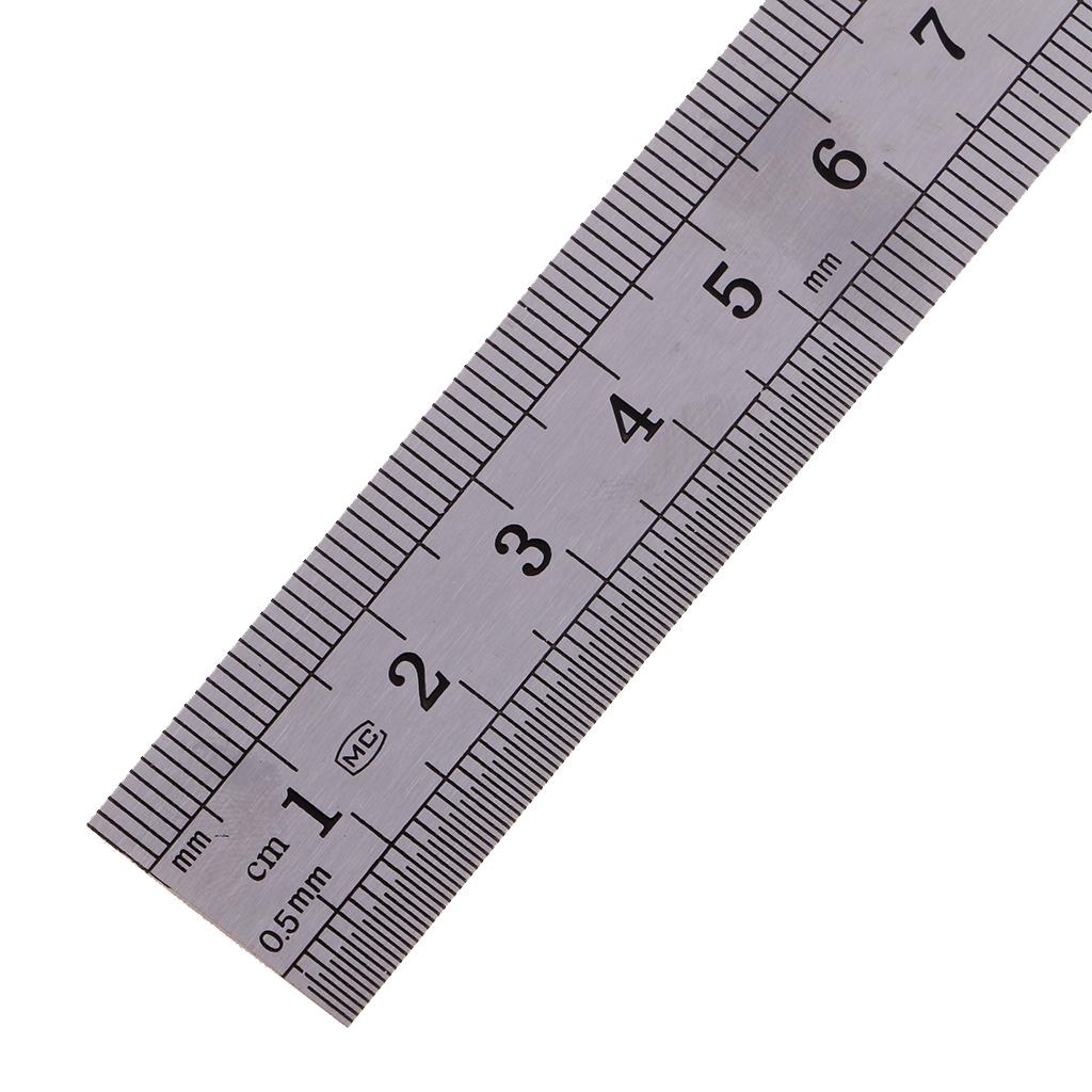 Yaju Thick Steel Ruler Steel Ruler 20cm Drawing Ruler (1pcs