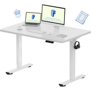 FLEXISPOT EN1 48 x30 Standing Desk White - 1 Thick Desktop 176 LBS Capacity Home Office