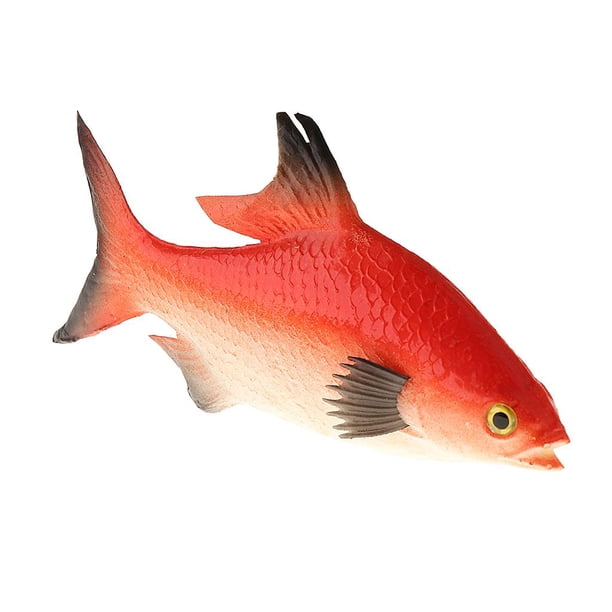 Pescado artificial realista Artificial Mar Pescado Modelo Ornamento Para La Decoración Del Acuario Kids Juguete Educativo - rojo rojo Magideal Pescado artificial realista