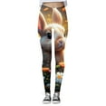 thumbnail image 3 of WILLBEST Pantalones de Yoga Con Estampado Floral de Pascua Para Mujer, Leggings Elásticos y Cómodos Para Hacer Ejercicio y Hacer Ejercicio de Forma Informal. Grande, 3 of 4