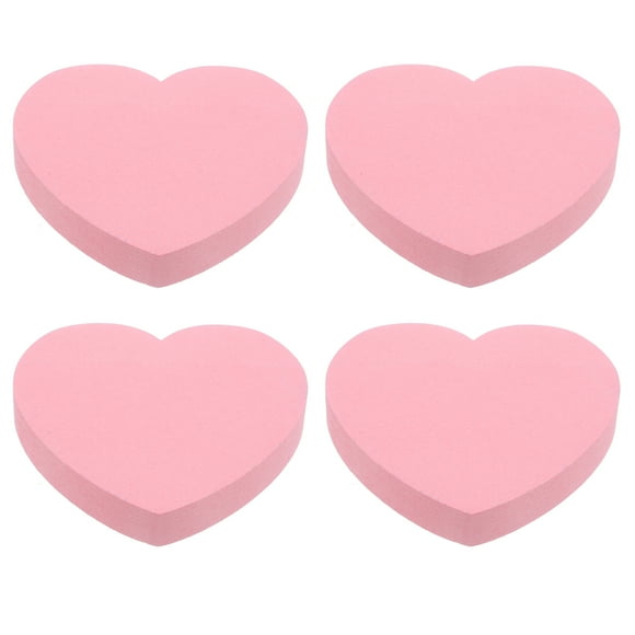 4 libros almohadillas de masaje adhesivas almohadillas de notas de corazón almohadillas de notas portátiles para uso en la oficina