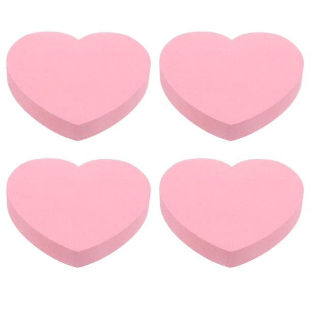 4 libros almohadillas de masaje adhesivas almohadillas de notas de corazón almohadillas de notas portátiles para uso en la oficina