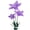 Purple, variant on 3-Head Artificial Flowers Decoration, Handcrafted Flowers with Base, Floor Standing Floral for Wedding Reception Background, Home Decor