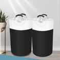 thumbnail image 7 of Laundry Basket, 90L Laundry Hamper, Freestanding Baskets Collapsible Tall Clothes Hamper with Extended Handles for Clothes Toys, Waterproof, Round(2-Pack ), 7 of 7
