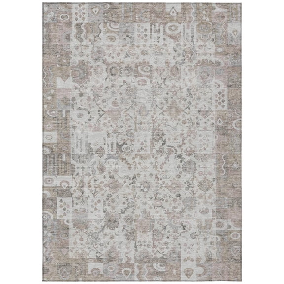 Dalyn Rugs Machine Washable Indoor/Outdoor Chantille ACN2099 Taupe 2'6" x 3'10" Rug