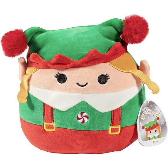 Squishmallows Original 8-Inch Emmy The Elf - Official Jazwares Plush - Collectible Soft & Squishy Elf Stuffed Animal Toy - Add to Your Squad - Gift for Kids, Girls & Boys